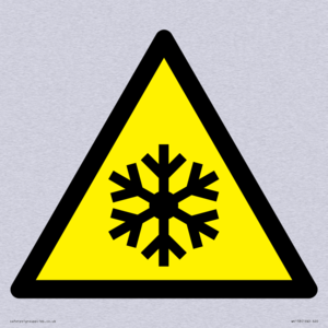 W010 Warning: Low temperature/freezing conditions